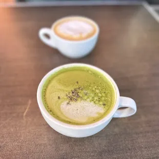 Matcha pistachio latte
