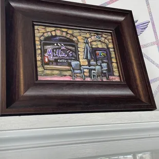 A painting done of the shop