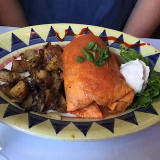 Lump Crab and Scrambled Egg Enchilada