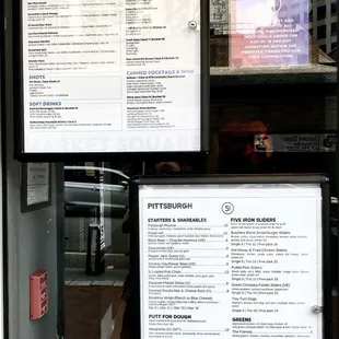 Menu offerings