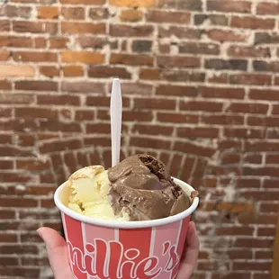 Chocolate and peach vanilla