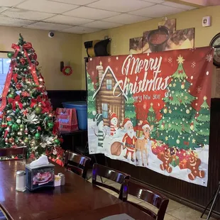 a decorated christmas tree