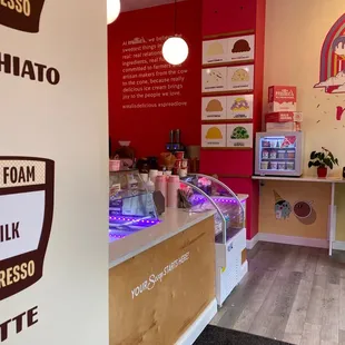 the interior of a restaurant