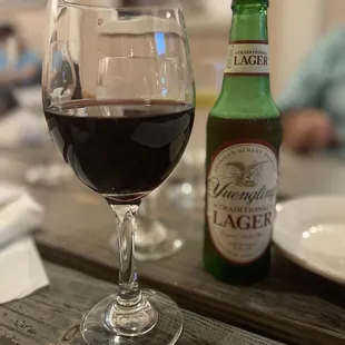 Italian wine and a great beer
