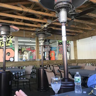 Outside seating area.