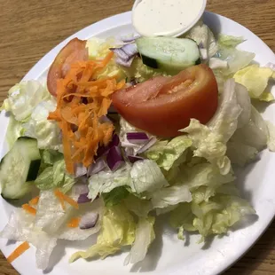 a salad on a plate