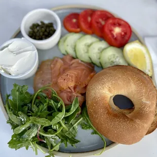 Smoked Salmon Bagel Sandwich