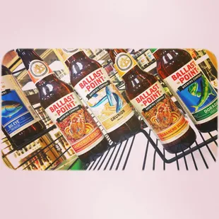 a variety of beer bottles