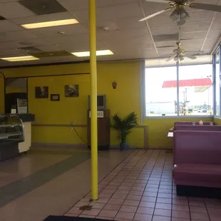 the inside of a restaurant