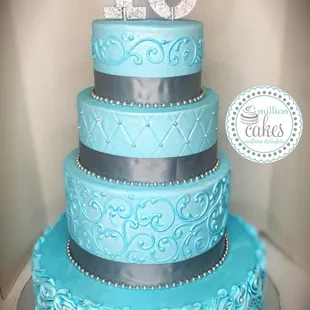 Having a sweet sixteen let @millioncakes #millioncakestx take care of your special cake for your any event.Sweet sixteen buttercream in teal