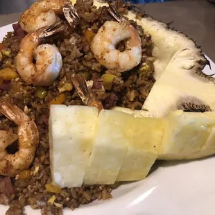 Pineapple Cajun Shrimp Fried Rice