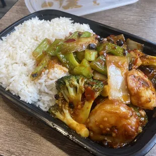 White Rice with Shrimp and Broccoli -- Saturday, 30 December 2023