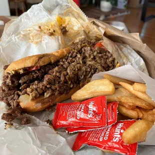 cheesesteak with extra meat