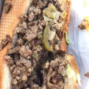 Steak Combo (lettuce and tomato + jalapeños)....best kept secret shop!!!!