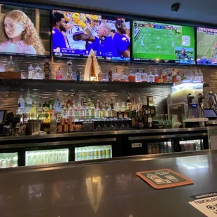 Full bar with plenty of TV&apos;s to watch sports