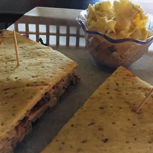 Chicken Cashew with a side of potato salad.