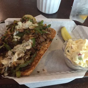 BIG delicious Philly with a pickle potato. Yummy!!!