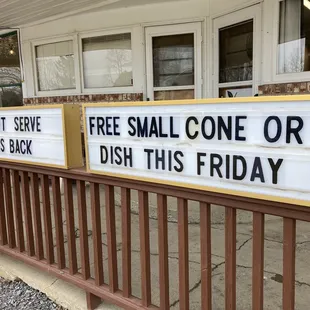 free small one or dish this friday