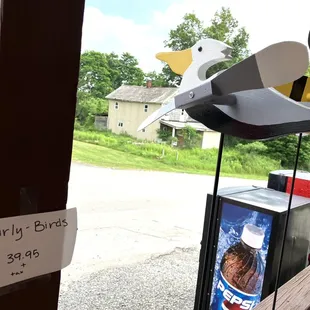 a display of wind sculptures