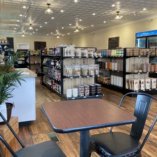 tables and chairs in a store