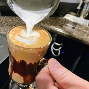 Cortado in the making
