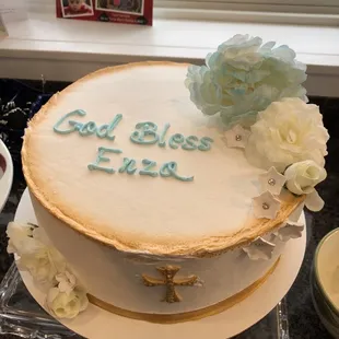 Baptism cake was beautiful and delicious. Milly She makes everything deliciously beautiful filled with love especially for you.