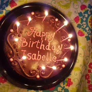 The chocolate, chocolate, chocolate cake. Very sweet and dense.