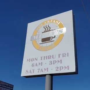 Sign out front