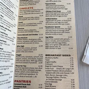 the menu