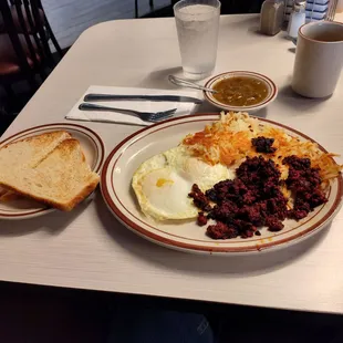 Chorizo with eggs