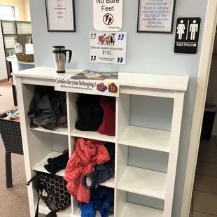 Cubbies for your belongings!