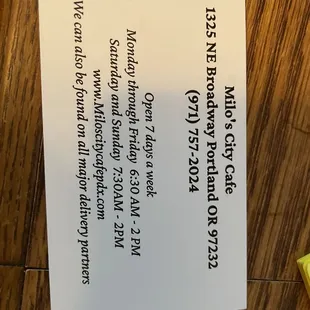 Has phone number (Yelp said they updated it but it is still the old number)