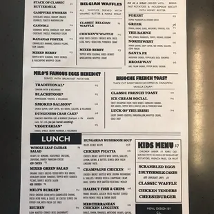 breakfast menu