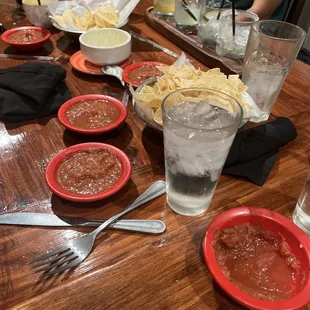 Plenty of salsa and chips