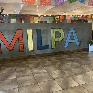 Sign inside