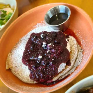BLUE CORN PINOLE PANCAKES