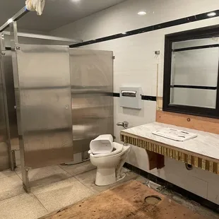a bathroom being remodeled