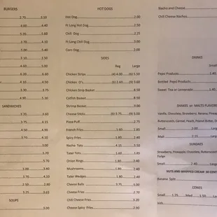 New menu