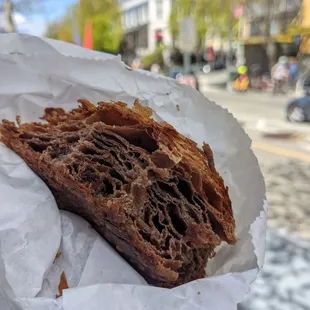 Chocolate rye croissant