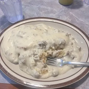 Biscuits and gravy.