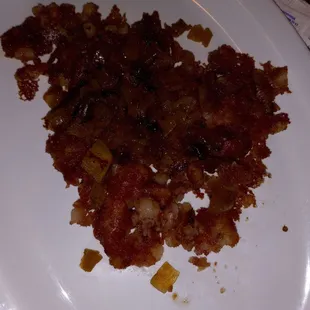 Cornbeef Hash with grilled onions (onions added on)
