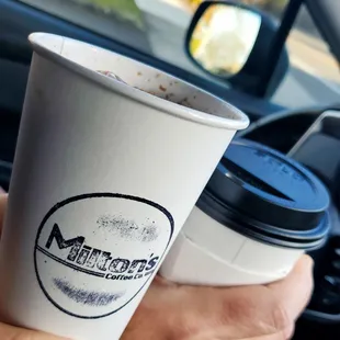 Iced mocha and Humam T's latte