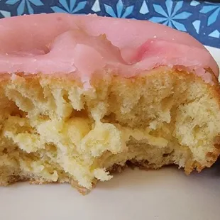 The most moist cake donut I have ever had. And it was Cherry frosting!!!