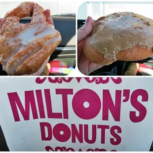 Fried Danish and Cinnamon Roll with Caramel Glaze