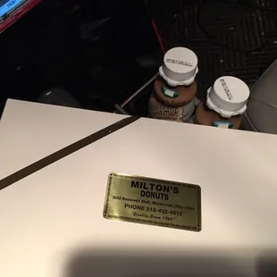 Chocolate milk and donuts