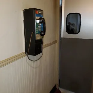 an old pay phone