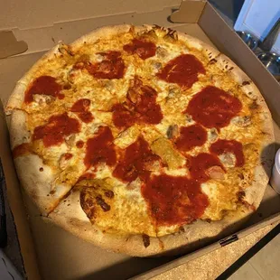 Buffalo Chicken Pizza, like are you kidding me?!