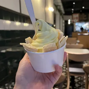 Egg tart soft serve