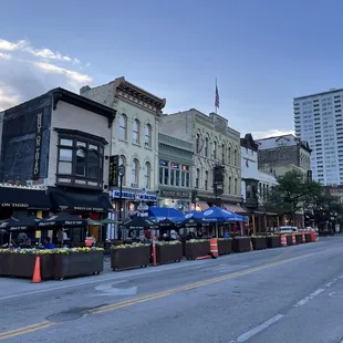 a view of a city street
