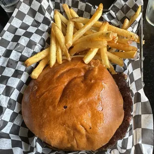 Smash Burger and fries